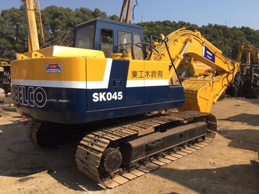 0.5m3 बाल्टी 12ton SK045 दूसरा हाथ कोबेलको खुदाई आपूर्तिकर्ता