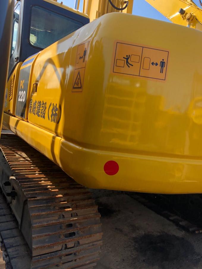 5.5 किमी / एच स्पीड 107KW PC220-7 क्रॉलर इस्तेमाल किया कोमात्सु खुदाई 2